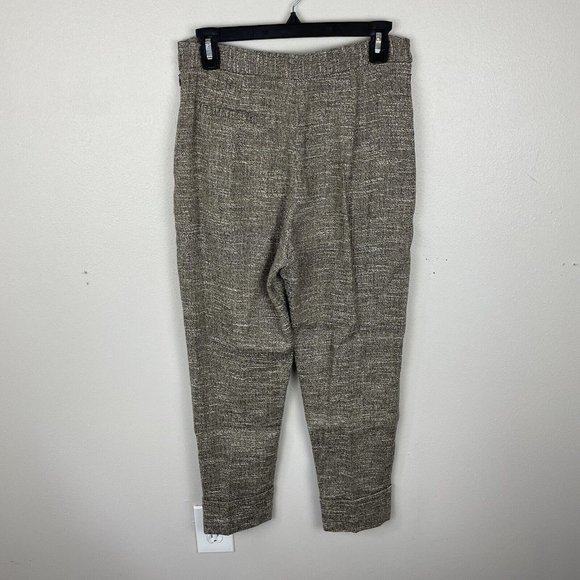 Rachel Comey Westside Pleated Linen Cuff Pants Size 2 Tweed Pockets Side Zip - Picture 7 of 11